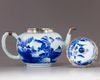 A Chinese blue and white teapot with cover