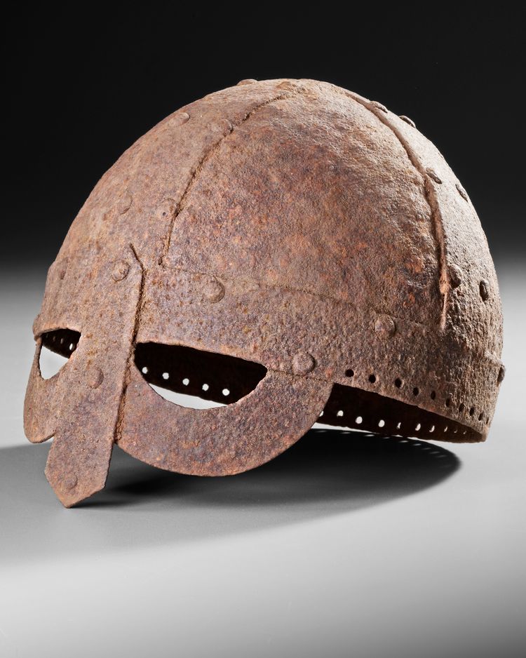 AN IRON HELMET OF BYZANTINE/FRANKISH TYPE, 8TH-10TH CENTURY AD