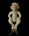 A CHINESE JADE OF A HUMAN FIGURE, NEOLITHIC PERIOD,  (c. 3300–2600 BC)