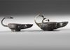 TWO ROMAN BRONZE LAMPS, 3RD - 4TH CENTURY AD