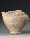 A SELJUK UNGLAZED MOULDED POTTERY VESSEL, PERSIA, 12TH-13TH CENTURY