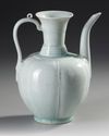A CHINESE QINGBAI MELON-FORM EWER,SONG DYNASTY (960-1279 AD)