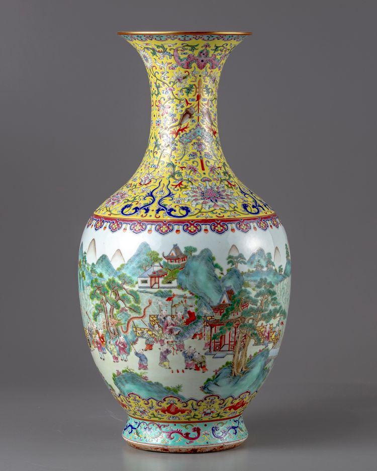 A famille rose vase