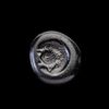AN EARLY ISLAMIC GLASS WEIGHT OF HALF DIRHAM, 10TH-11TH CENTURY