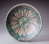A LARGE TURQUOISE-GLAZED POTTERY BOWL PERSIA, NISHAPUR 12TH CENTURY