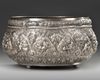A BURMESE SOLID SILVER THABEIK BOWL  19TH CENTURY