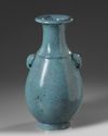 A robins egg glazed vase