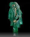 A  MUGHAL CARVED EMERALD DEPICTING A PARROT IN A TREE, 19TH CENTURY