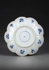 A CHINESE BLUE AND WHITE 'LOTUS' DISH, KANGXI PERIOD (1662-1722)