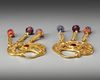 A PAIR OF BYZANTINE GOLD EARRINGS, CIRCA 7TH-8TH CENTURY A.D.