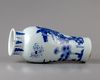 A Chinese blue and white 'Zhong Kui' slender vase
