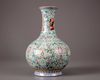 A claire-de-lune ground famille rose vase