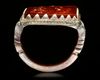 AN AGATE SILVER RING