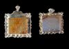 TWO PERSIAN QAJAR AGATE PENDANTS