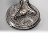 AN OTTOMAN SILVER, NIELLOED AND ENGRAVED GLOBE CLOCK BEARING THE TUGHRA OF SULTAN ABDULHAMID II TURKEY, 19TH CENTURY