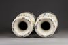 A pair of Chinese crackle-glazed famille rose vases