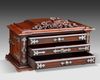 A COLLECTOR'S BOX IN MAHOGANY AND MAHOGANY VENEER, FRANCE, LATE 19TH CENTURY