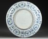 A CHINESE BLUE AND WHITE KRAAK PORCELAIN' DISH, WANLI PERIOD (1572-1620)