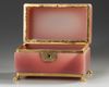 A PINK OPALINE JEWELRY BOX, FRANCE, 19TH CENTURY