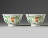 A pair of Chinese famille rose ‘bitter melon’ bowls
