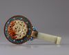A CHINESE JADE AND FILIGREE MIRROR, 19TH/20TH CENTURY