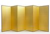 A JAPANESE SIX GOLD LEAF BYŌBU SCREEN – BLANK GROUND FOR DISPLAY OR PAINTING