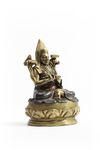 A Mongolian parcel-gilt bronze figure of a Lama