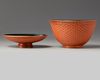 A Chinese imitation-cinnabar lacquer bowl and cover