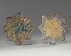 Two Kashan star shaped tiles
