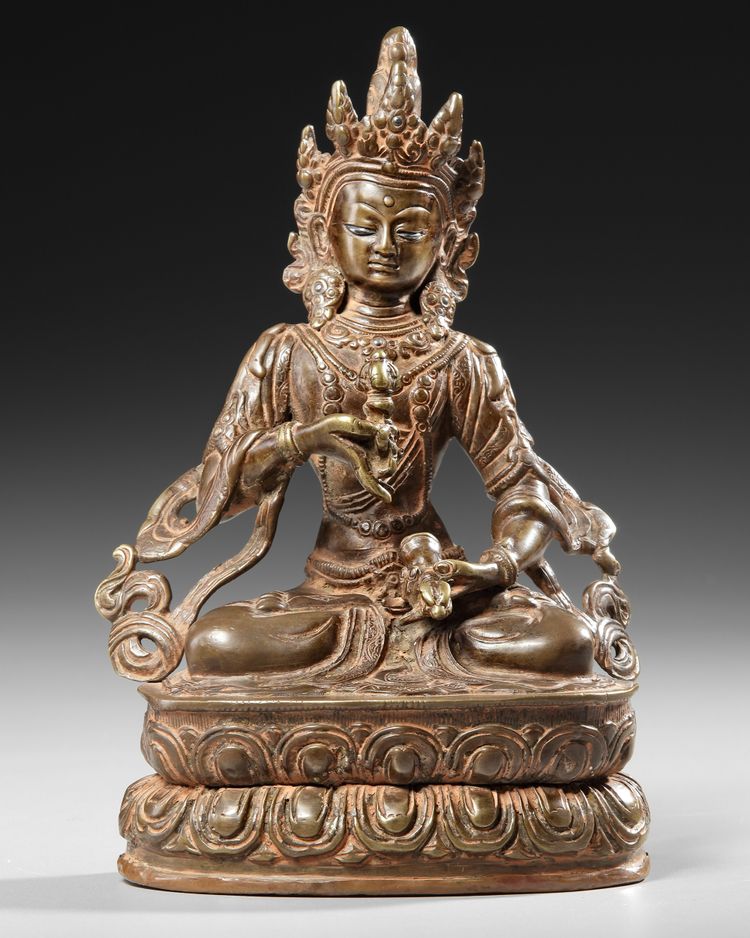 A HIMALAYA VASJARPANI BRONZE, 18TH CENTURY OR EARLIER