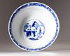 A large Chinese blue and white bowl