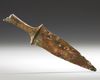 AN URARTIAN BRONZE DAGGER WITH TRIANGULAR BLADE, AREA OF LAKE VAN, 9TH-7TH CENTURY BC