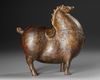 A CHINESE GILT BRONZE HORSE STATUE,19TH CENTURY
