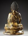 A  LARGE SINO-TIBETAN GILT BRONZE SEATED BUDDHA, 19TH CENTURY