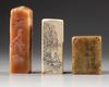 Three Chinese soapstone seals
