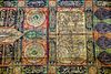 AN OTTOMAN METAL-THREAD CURTAIN OF THE HOLY KAABA DOOR (BURQA') WITH THE NAME OF ABDULHAMID II, DATED 1298AH/1880 AD