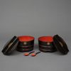 TWO JAPANESE LACQUERED RICE CONTAINERS, MEIJI PERIOD (1868-1912)