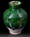 A RARE INTACT FATIMID LEED-GLAZED JAR, EGYPT, 10TH-11TH CENTURY