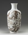 A Chinese en-grisaille decorated 'landscape' vase
