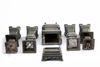 A Chinese five-piece paktong altar set