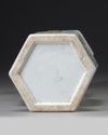 A Chinese famille verte hexagonal double gourd vase
