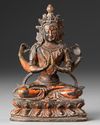 TWO NEPALESE BRONZE STATUES, 19TH CENTURY
