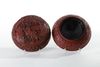 A Chinese cinnabar lacquer circular box and cover
