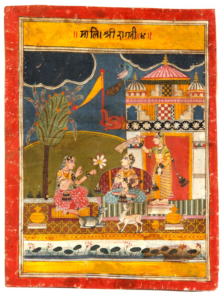 AN ILLUSTRATION FROM THE RAGAMALA SERIES, SHRI RAGA, CENTRAL INDIA, MALWA 17TH CENTURY