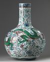 A LARGE CHINESE DOUCAI 'DRAGON AND PHOENIX' VASE, TIANQIUPING, 20TH CENTURY