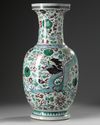 A LARGE CHINESE DOUCAI 'DRAGON' VASE, 19TH CENTURY