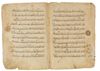 TWO QURAN PAGES,  NEAR EAST, 14TH CENTURY