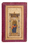 A SAFAVID PORTRAIT OF A YOUNG MAN, THE CALLIGRAPHY SIGNED MOHAMMED YUSEF AL-HUSAYNI, 17TH CENTURY