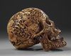 A Tibetan carved kapala