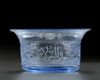 A Chinese translucent blue Peking glass bowl for the Islamic market